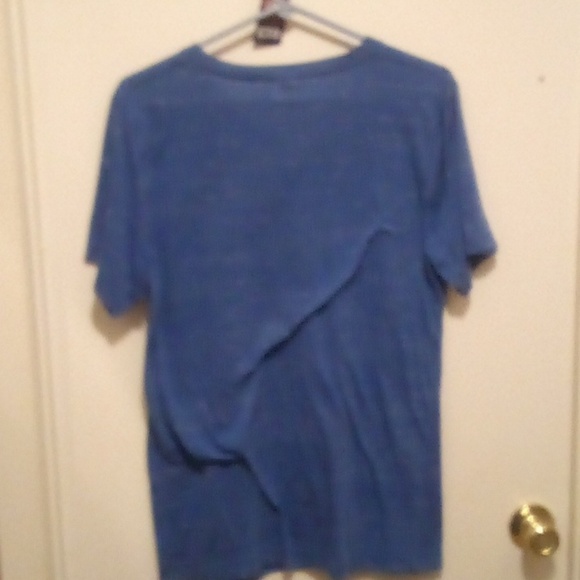 Bella-Canvas "Free To Sparkle" Blue T-Shirt With Glittery Stars - Medium - Picture 5 of 5